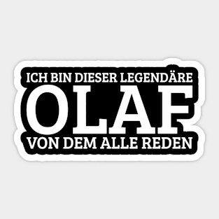 Olaf Funny Saying Birthday First Name Sticker